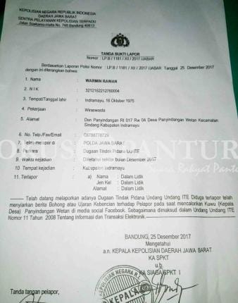 bukti LP Polda